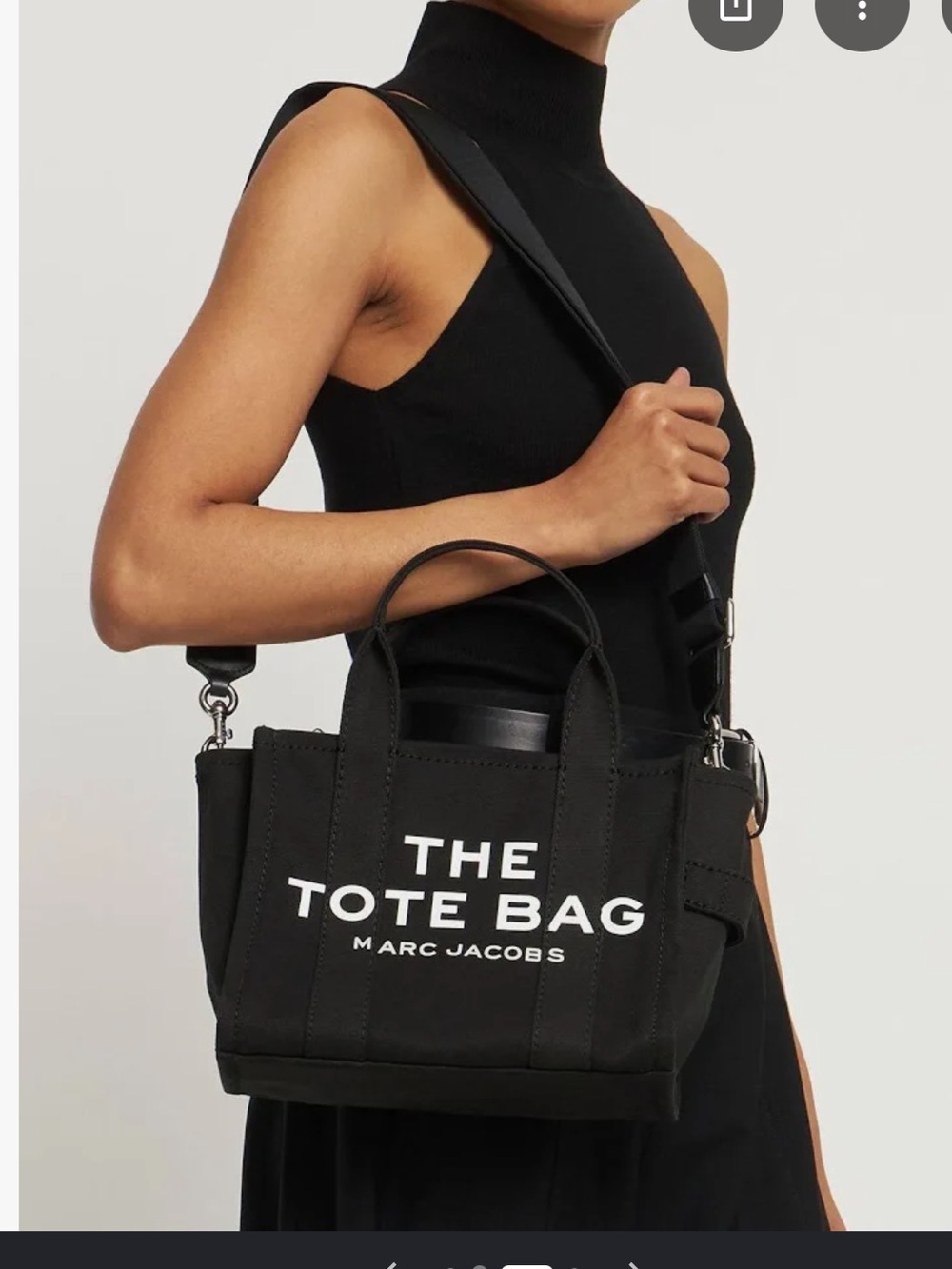 MARC JACOBS The Tote Bag Small Canvas Tote in Black